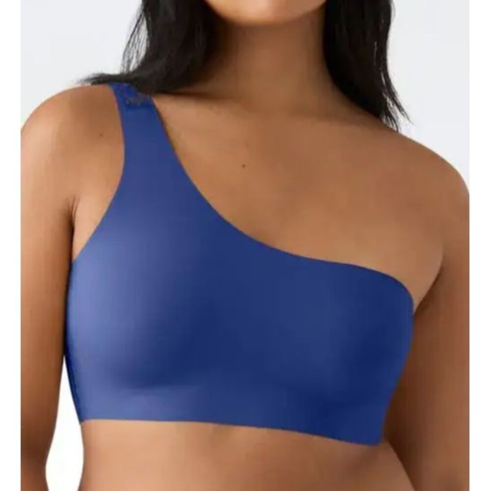 True & Co Women’s True Body One Shoulder Bra size M NWT Royal Blue
